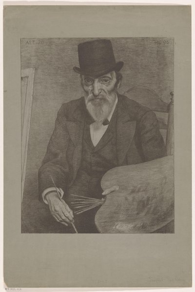 Portrait of Hendrik Valkenburg (Famous Contemporaries Sketched from Life) by Ferdinand Hart Nibbrig (signed by artist)