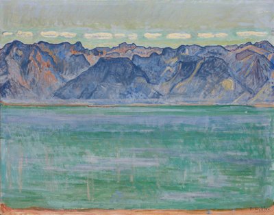 Lake Geneva with the Savoy Alps by Ferdinand Hodler
