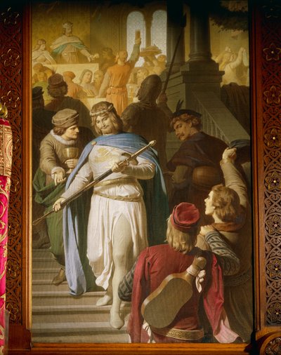 The Best Poets and Minstrels Come Together at Wartburg and Are Rewarded by Landgrave Hermann for Particularly Fine Achievements, from the Tannhauser Saga, Dining Room by Ferdinand II Piloty