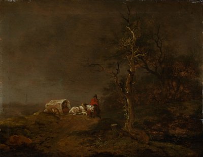 Thunderstorm Landscape with a Peasant Cart by Ferdinand Kobell