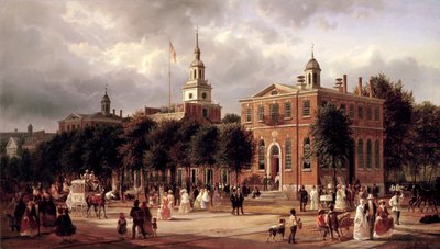 Independence Hall in Philadelphia by Ferdinand Richardt