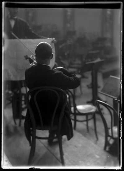 Violinist of the Viennese Philharmonic Orchestra by Ferdinand Schmutzer