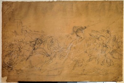 Battle Scene by Ferdinand Victor Eugene Delacroix