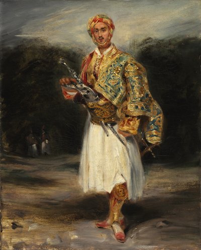 Count Demetrius de Palatiano in Suliot Costume by Ferdinand Victor Eugene Delacroix