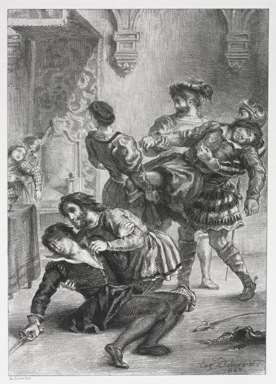 Hamlet: The Death of Hamlet by Ferdinand Victor Eugene Delacroix