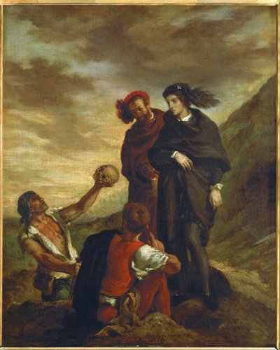 Hamlet and Horatio in the Churchyard by Ferdinand Victor Eugene Delacroix