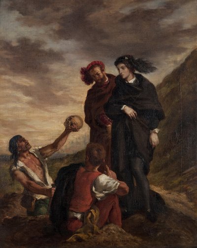 Hamlet and Horatio in the Graveyard by Ferdinand Victor Eugene Delacroix