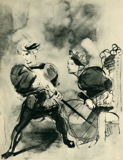 Hamlet and Polonius by Ferdinand Victor Eugene Delacroix