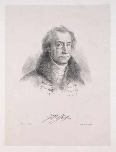 Illustrations for Faust: Frontispiece - Portrait of Johann Wolfgang von Goethe, 1828 by Ferdinand Victor Eugene Delacroix