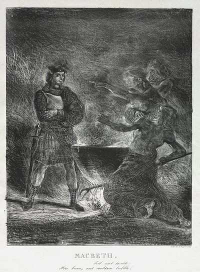 Macbeth Consulting the Witches by Ferdinand Victor Eugene Delacroix