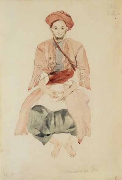 Merchant of Fez by Ferdinand Victor Eugene Delacroix