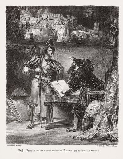 Mephistopheles Appearing to Faust by Ferdinand Victor Eugene Delacroix