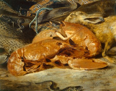 Still-Life with Lobster by Ferdinand Victor Eugene Delacroix