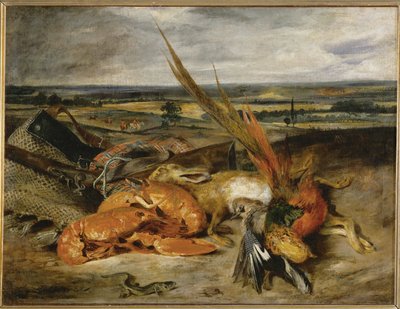 Still-Life with Lobster by Ferdinand Victor Eugene Delacroix