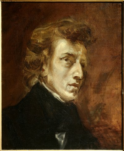 Portrait of Frederic Chopin by Ferdinand Victor Eugene Delacroix