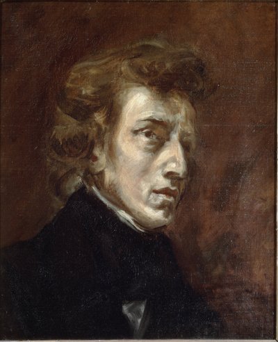Portrait of Frederic Chopin by Ferdinand Victor Eugene Delacroix