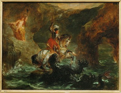 Saint George Fighting the Dragon by Ferdinand Victor Eugene Delacroix