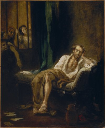 Tasso in the Madhouse by Ferdinand Victor Eugene Delacroix