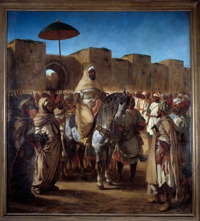 The Sultan of Morocco Muley Abd Err Rahman by Ferdinand Victor Eugene Delacroix