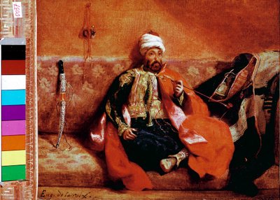Turkish Smoking on a Couch by Ferdinand Victor Eugene Delacroix