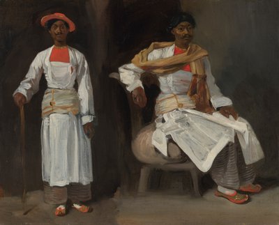 Two Studies of an Indian from Calcutta, Seated and Standing, c.1823-1824 by Ferdinand Victor Eugene Delacroix