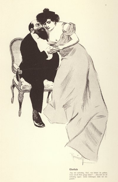 Man with his mistress by Ferdinand von Reznicek