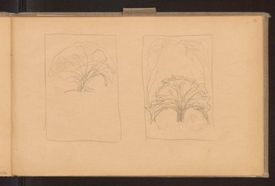 Recto: Two Sketches of an Unfinished Cover; Verso: Two Variants of the Same Project by Ferdynand Ruszczyc