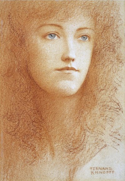 Portrait of a Young English Woman by Fernand Khnopff