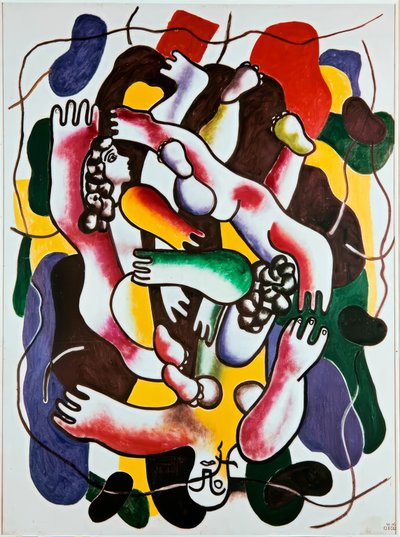 The Multicolored Divers by Fernand Leger