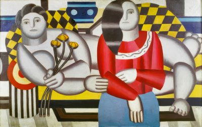 Woman Holding Flowers by Fernand Leger