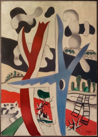 Landscape with Blue Tree by Fernand Leger