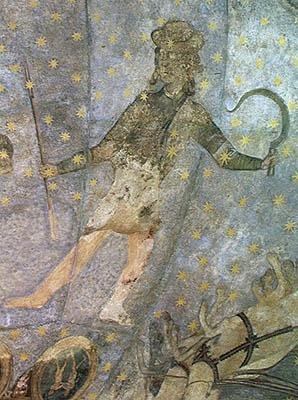 A Man with a Sickle and a Spear (detail) by Fernando Gallego