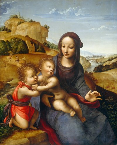 Madonna and Child with the Infant Saint John by Fernando Yáñez de la Almedina