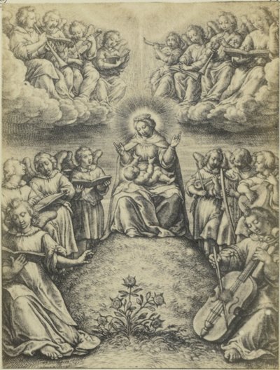 Photoreproduction of the Engraving The Concert of Angels by Hieronymus Wierix by Fierlants