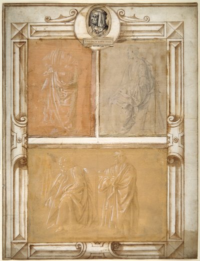 Studies of Draped Figures by Filippino (follower of) Lippi