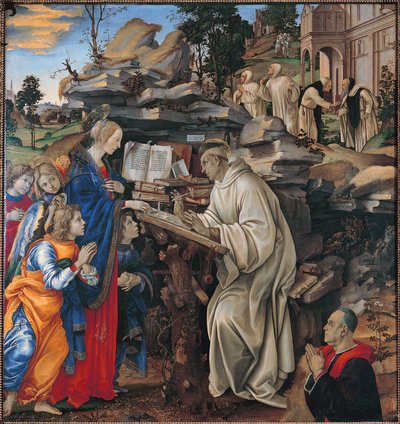 Apparition of The Virgin to St Bernard by Filippino Lippi