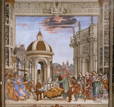 Saint John Evangelist Resurrects Drusiana by Filippino Lippi