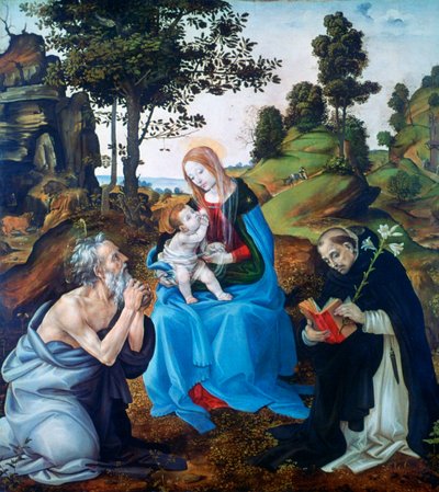 The Virgin and Child with Saints Jerome and Dominic by Filippino Lippi