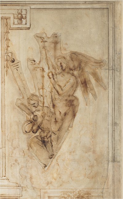 Two Angels Carrying Torches by Filippino Lippi