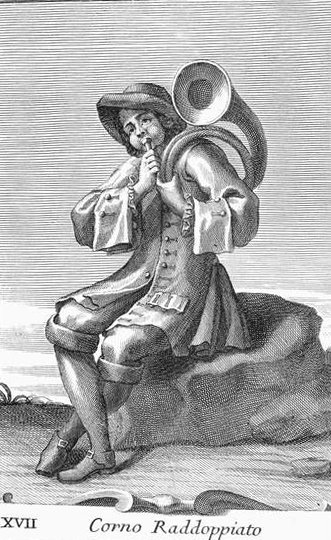 Corno Raddoppiato, Plate XVII from Gabinetto Armonico, 1722 by Filippo Bonanni