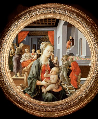 Virgin with Child and Scenes from the Life of St Anne by Filippo Lippi