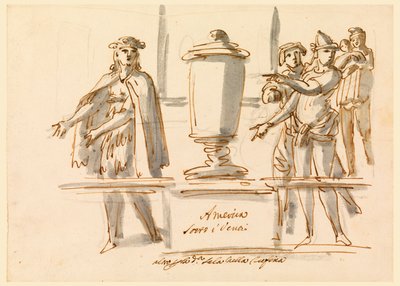 Allegory of America, Decoration for the Salon of Cardinal Falconieri in Frascati, 18th–19th century by Filippo Marchionni