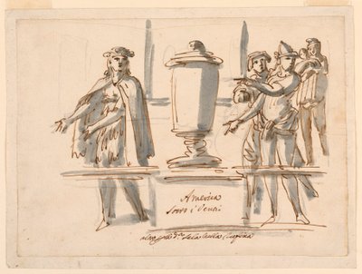Allegory of America, Decoration for the Salon of Cardinal Falconieri in Frascati, 18th–19th century by Filippo Marchionni