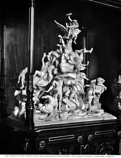 Jupiter striking the Titans with lightning, c.1800-12 by Filippo Tagliolini
