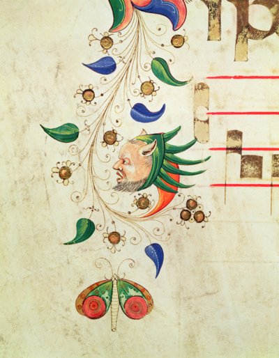 Zoomorphic Foliate Border (detail) by Filippo di Matteo Torelli