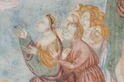 Figure, detail of the Last Judgment, c.1400 (detail) by Filippolo de and Veris da Milano Veris da Milano