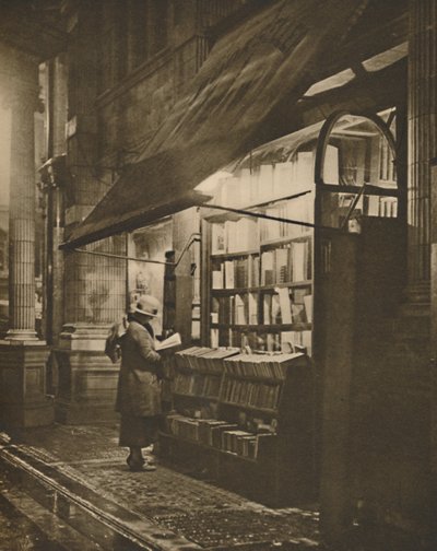 Wet Winter Evening and a Book Lover in Bloomsbury by Fincham