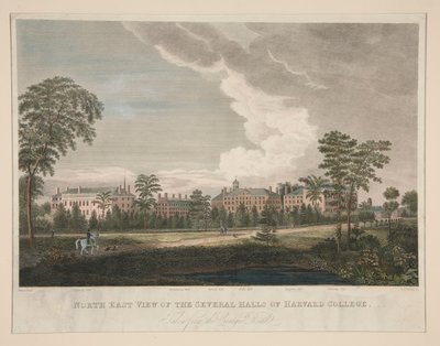 North East View of the Several Halls of Harvard College by Fisher