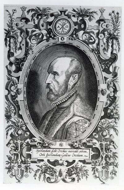 Abraham Ortelius, frontispiece to Theatrum Orbis Terrarum, 1579 by Flemish School