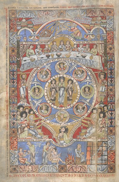 Exegesis of the opening verses of the Book of Job, illustration from 